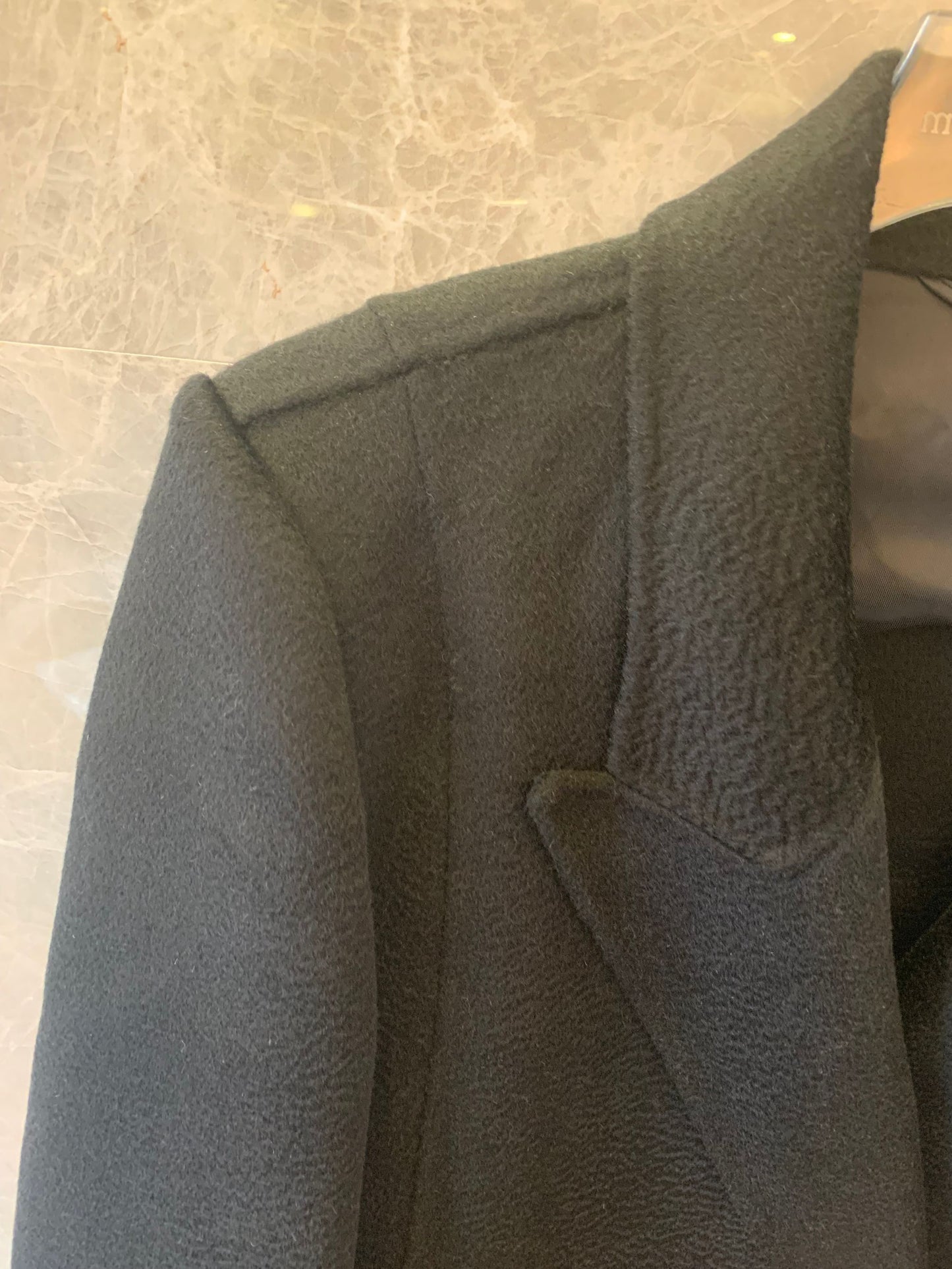 Fendi black double-breasted wool coat