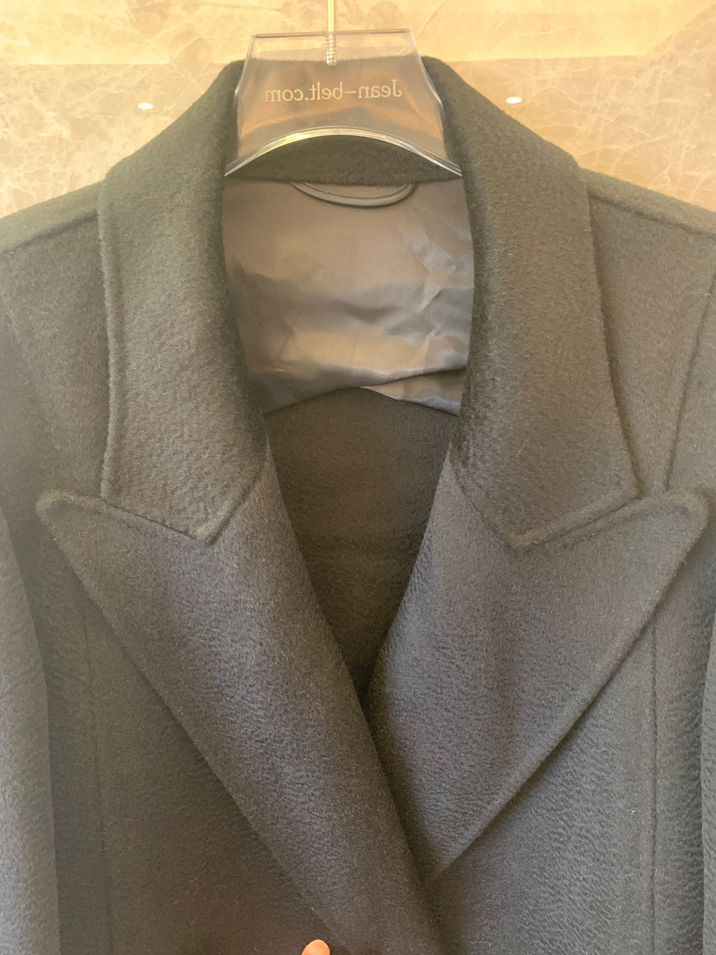 Fendi black double-breasted wool coat