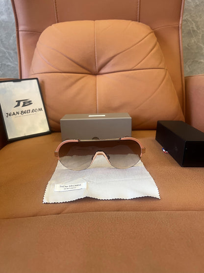 Thom Browne aviator sunglasses - rose gold frame