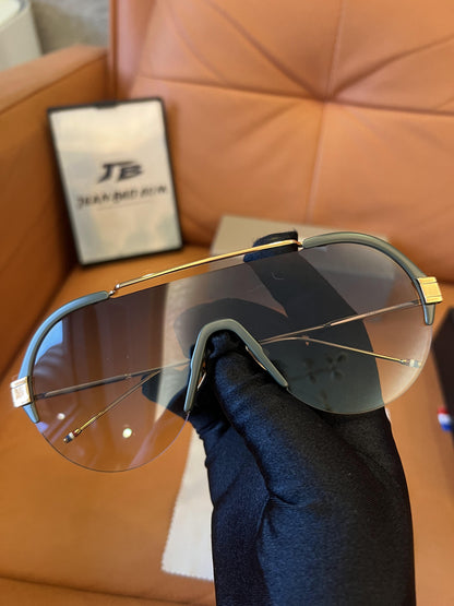 Thom Browne Shield aviator sunglasses - gold frame with gradient lenses