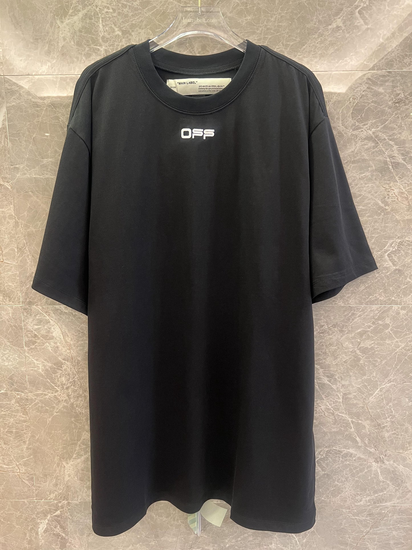 Off-White "Cabin Baggage" print black t-shirt