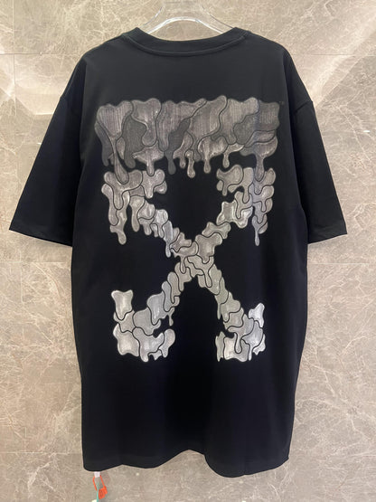 Off-White™ dripping skull graphic t-shirt in black