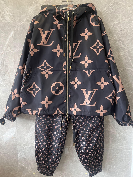 Louis Vuitton monogram hooded jacket and pants set