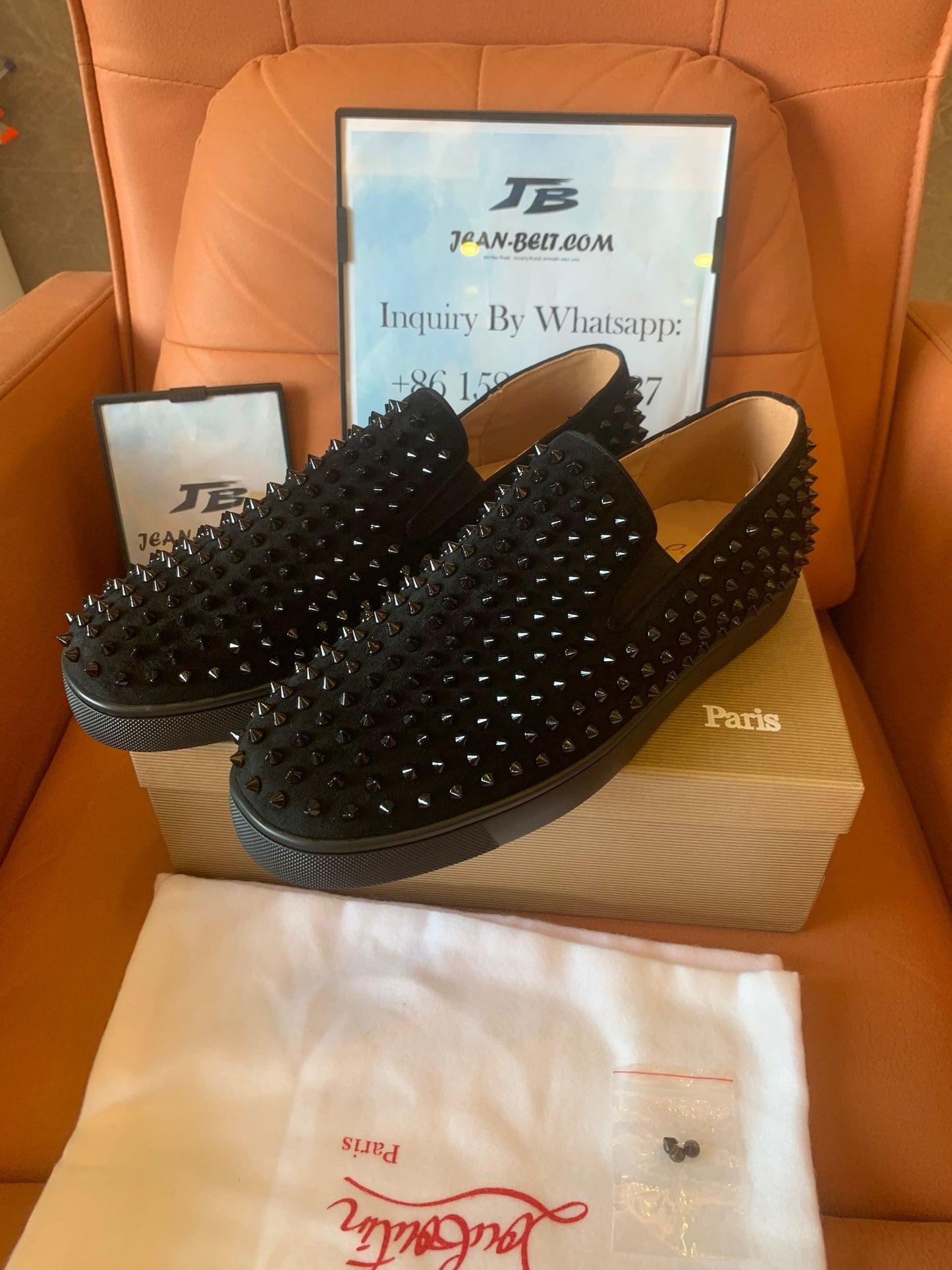 Christian Louboutin studed slip-on rollerboard black