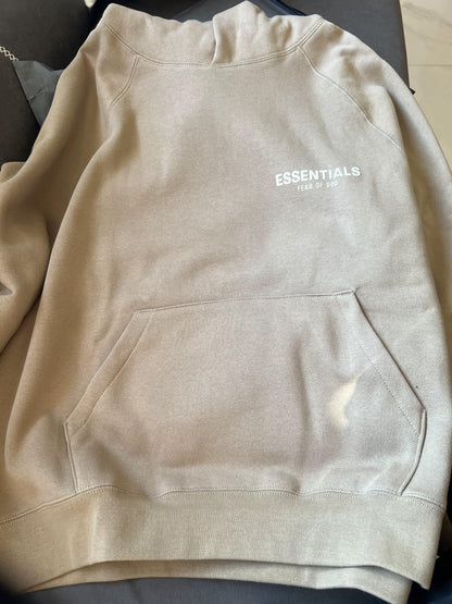 Fear of God Essentials hoodie in taupe