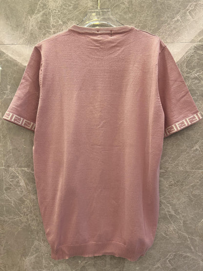 Fendi pink rome italy 2022 logo t-shirt