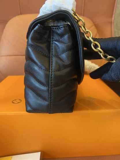 Louis Vuitton black new wave pm chain bag