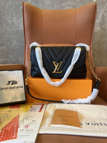 Louis Vuitton black new wave pm chain bag