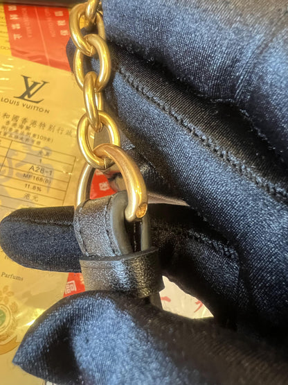 Louis Vuitton black new wave pm chain bag