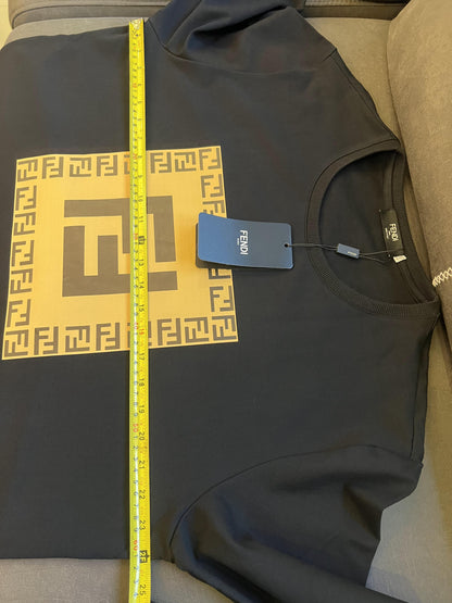 Fendi black sweatshirt with gold FF logo