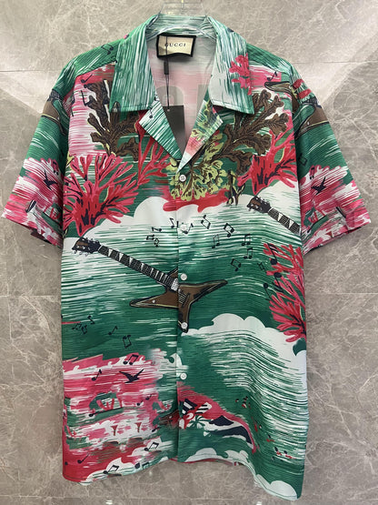 Gucci "Love Parade" tropical print short-sleeve shirt