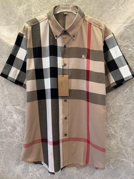 Burberry short-sleeve checkered shirt