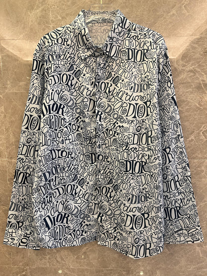 Dior monogram graphic print shirt