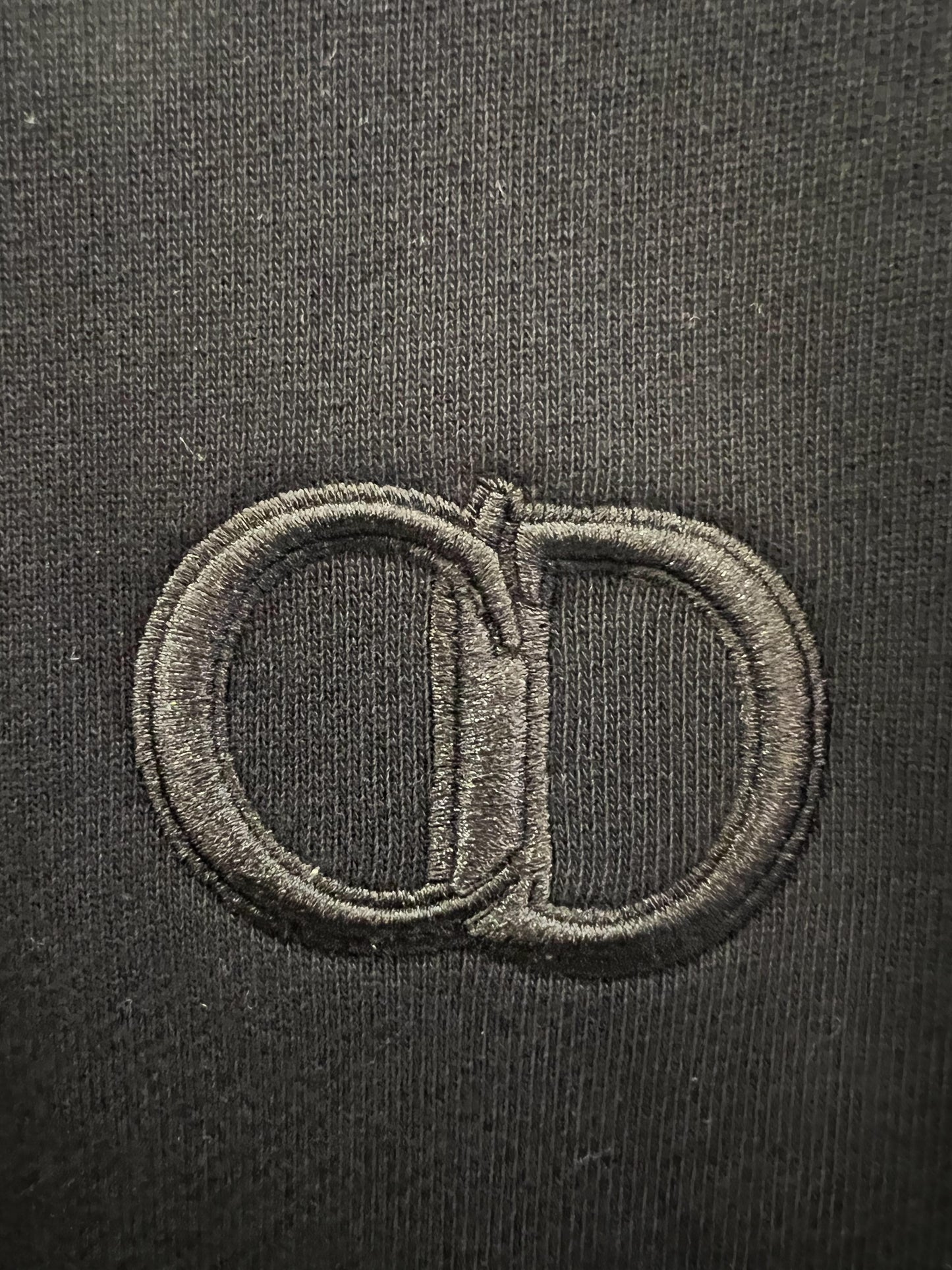 Dior black minimalist sweatshirt with embroidered logo