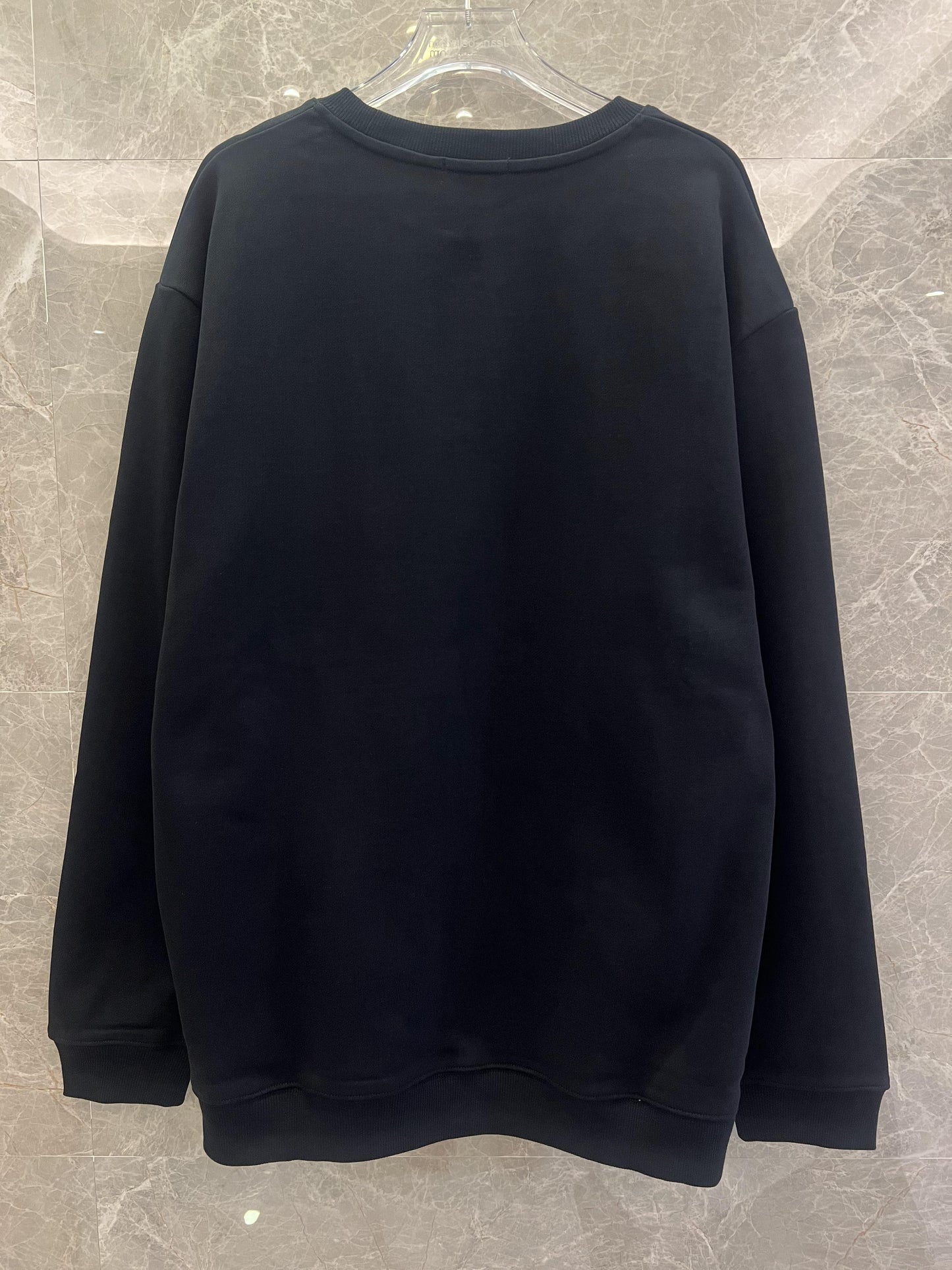 Dior black minimalist sweatshirt with embroidered logo