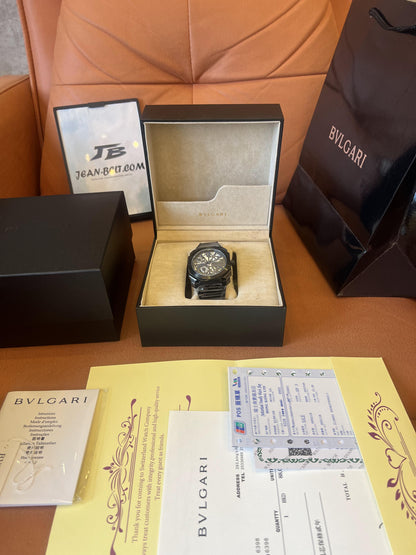 Bvlgari Octo Finissimo skeleton black ceramic watch