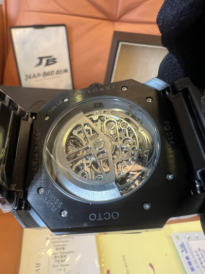 Bvlgari Octo Finissimo skeleton black ceramic watch