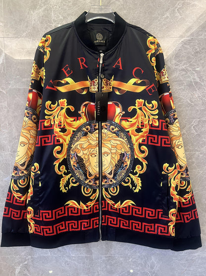 Versace medusa baroque print bomber jacket