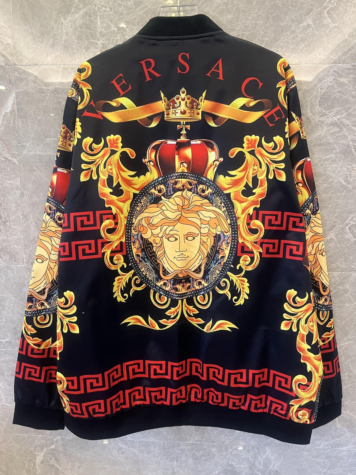 Versace medusa baroque print bomber jacket