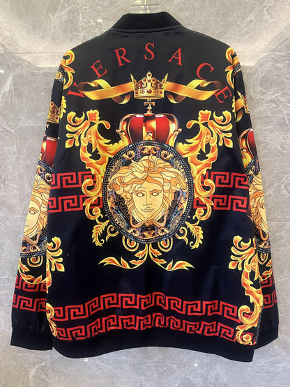 Versace medusa baroque print bomber jacket