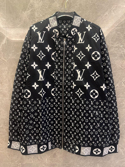 Louis Vuitton monogram print jacket – iconic black and white design