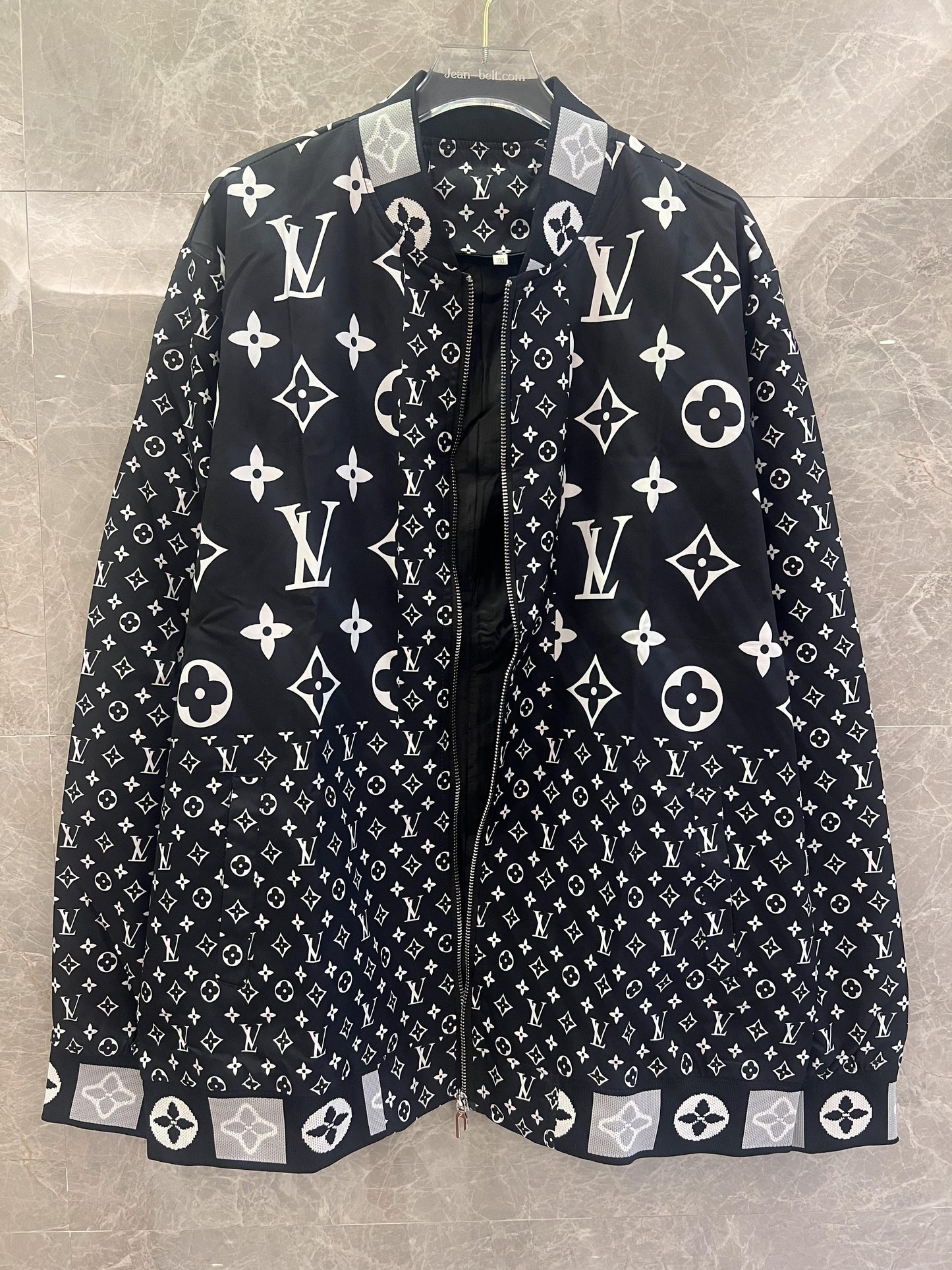 Louis Vuitton monogram print jacket – iconic black and white design