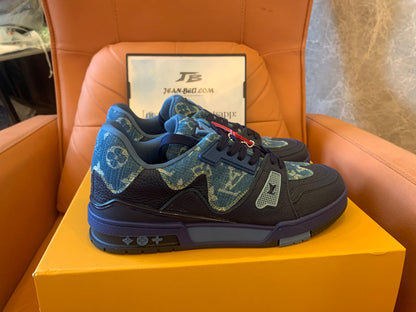 Louis Vuitton  Nigo x Virgil blue monogram denim trainer sneaker