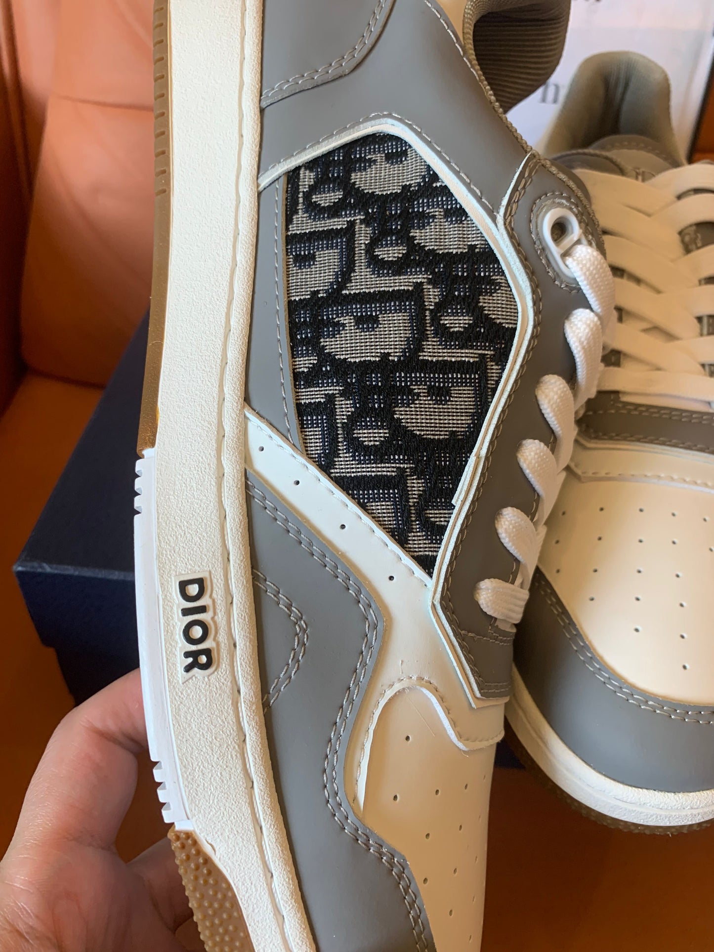 Dior B27 low white gray