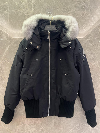 Canada Goose bomber jacket with fur-trimmed hood