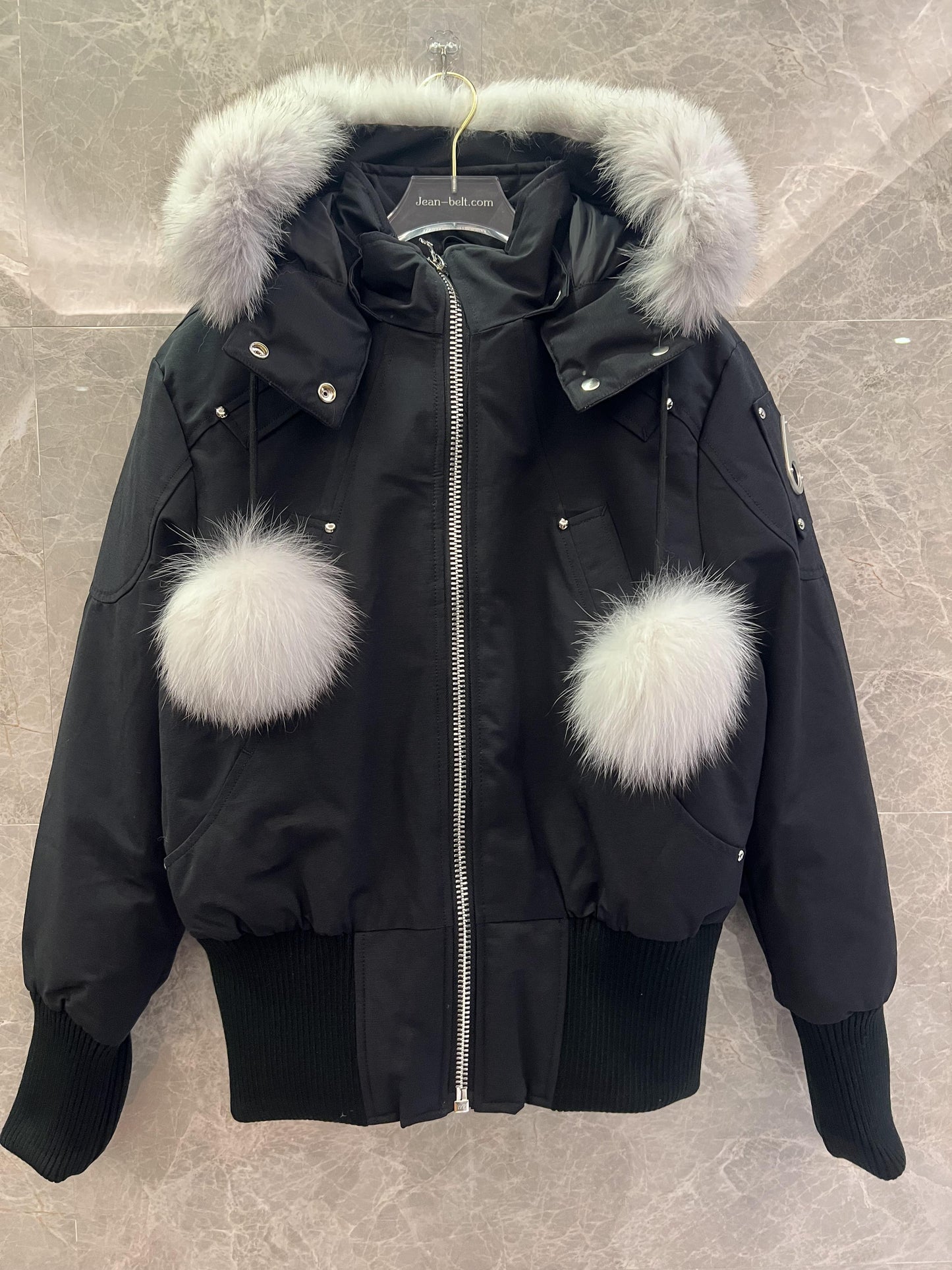 Canada Goose bomber jacket with fur-trimmed hood