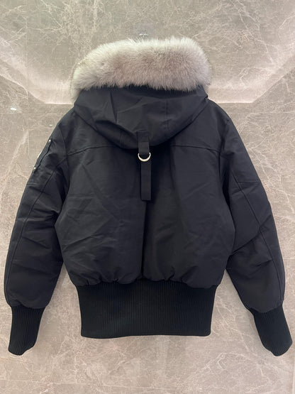 Canada Goose bomber jacket with fur-trimmed hood