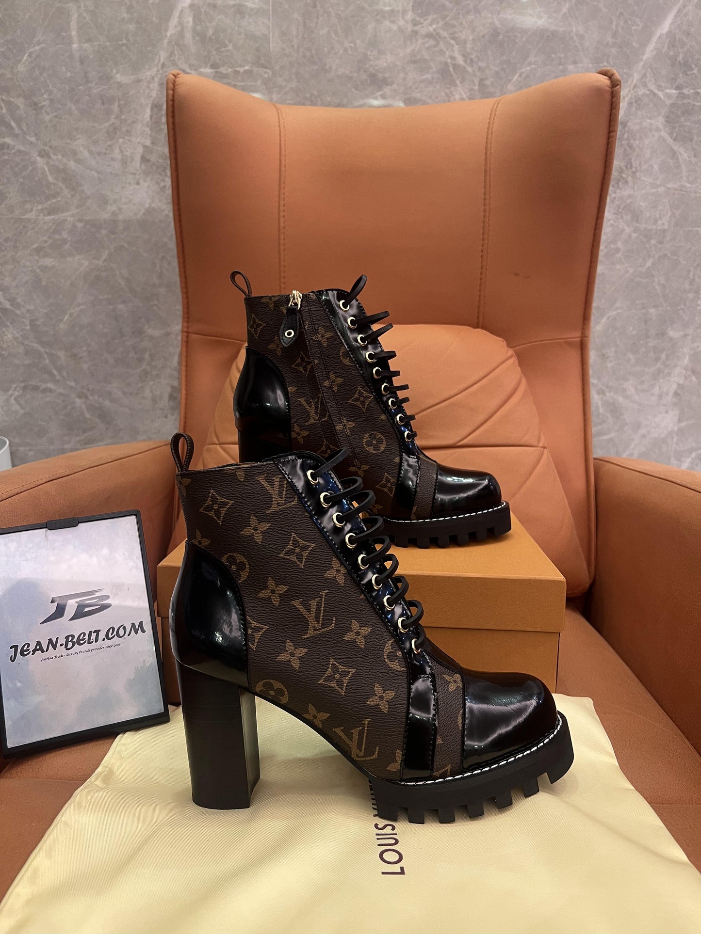 Louis Vuitton monogram canvas Star Trail ankle boots