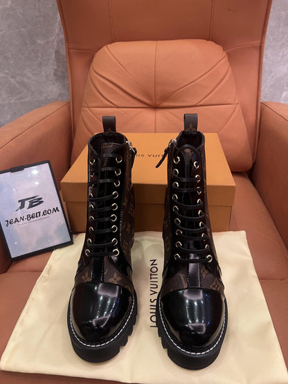 Louis Vuitton monogram canvas Star Trail ankle boots