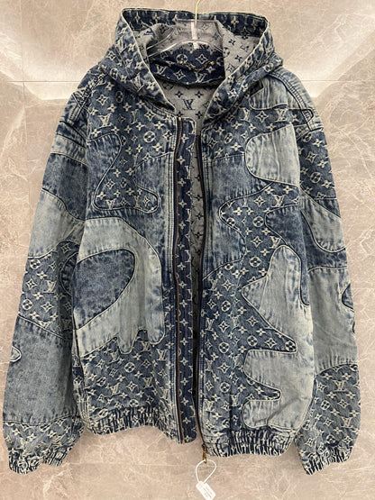 Louis Vuitton monogram patchwork denim jacket