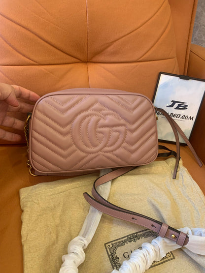 Gucci marmont camera bag brown