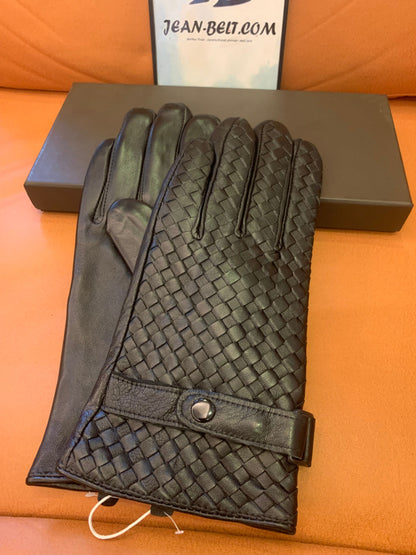 Bottega Veneta intrecciato gloves -adjustable strap