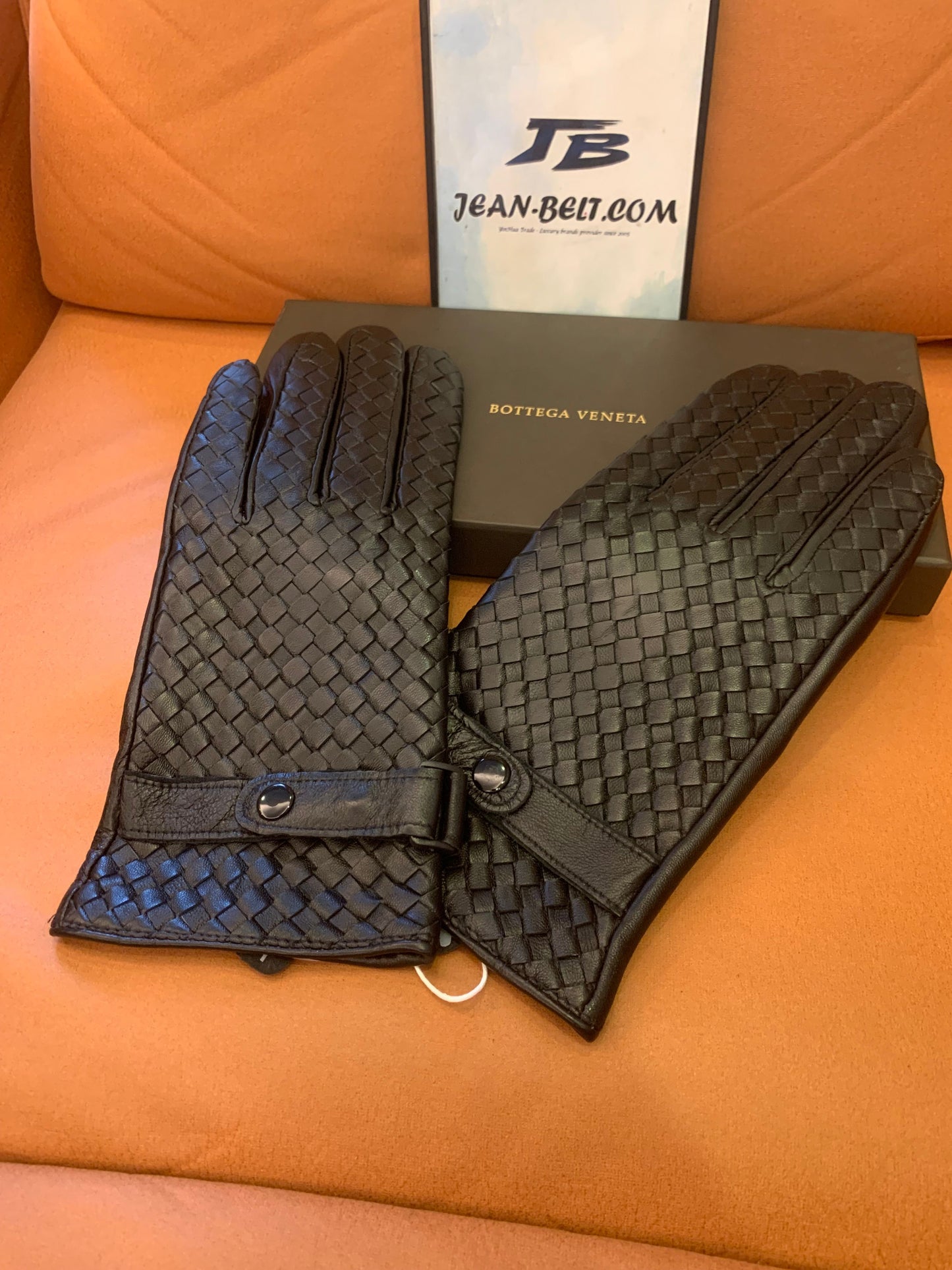 Bottega Veneta intrecciato gloves -adjustable strap