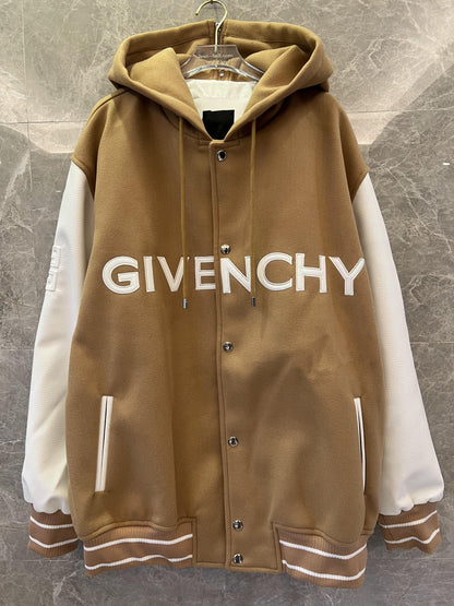 Givenchy tan varsity jacket