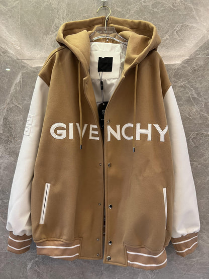 Givenchy tan varsity jacket