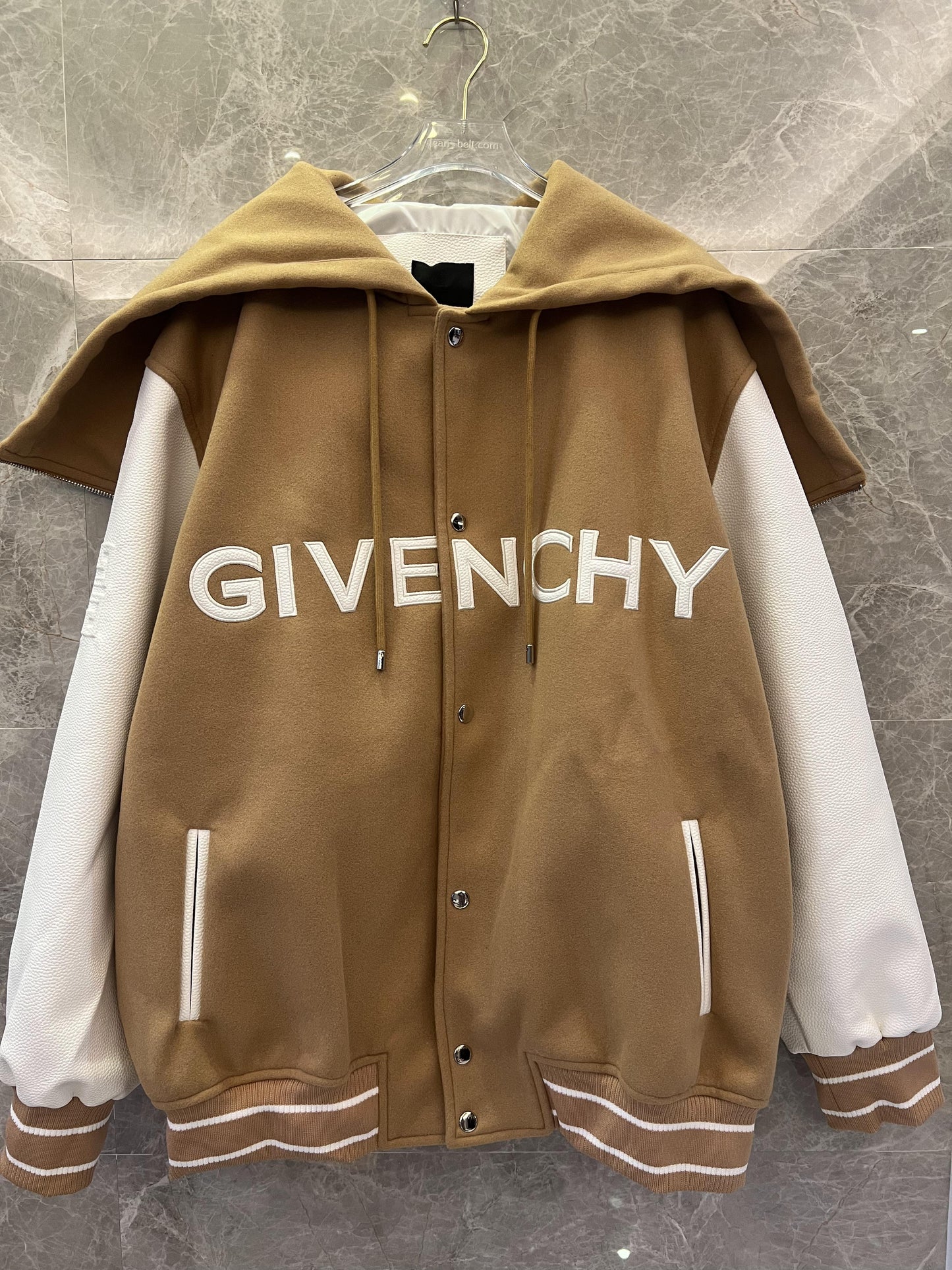 Givenchy tan varsity jacket