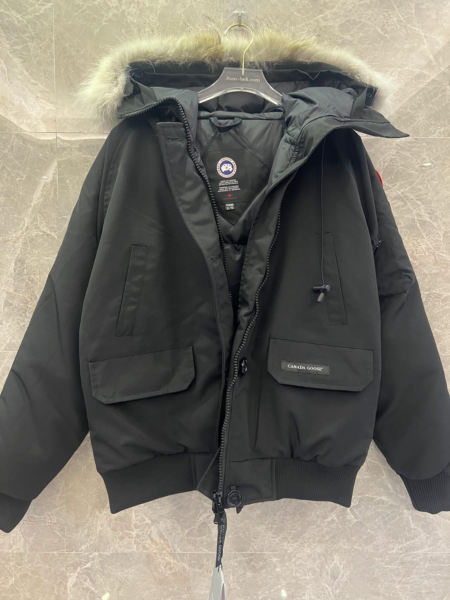 Canada Goose bomber jacket-fur-trimmed