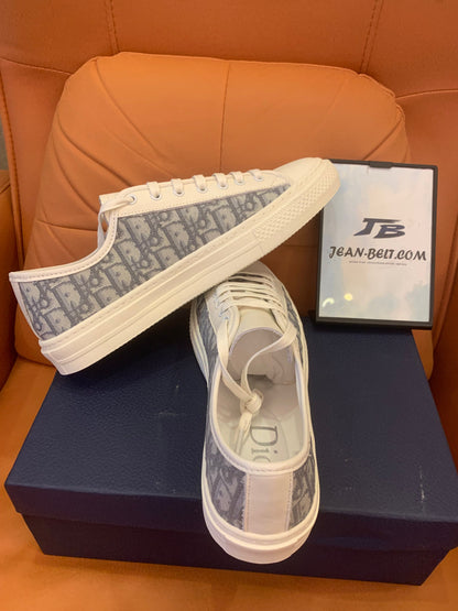 Christian Dior grey/white canvas low top Walk'N'