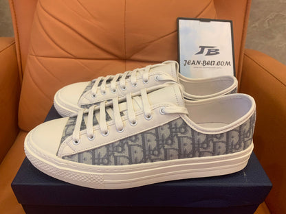 Christian Dior grey/white canvas low top Walk'N'