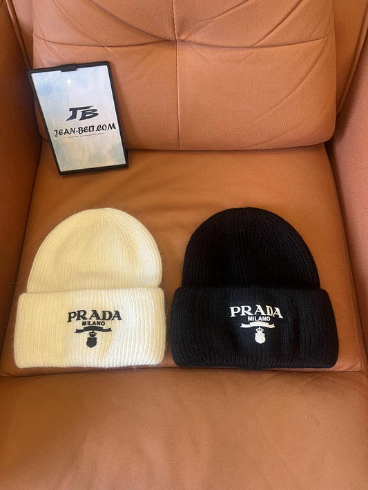 Prada Milano knitted beanies – Black & White