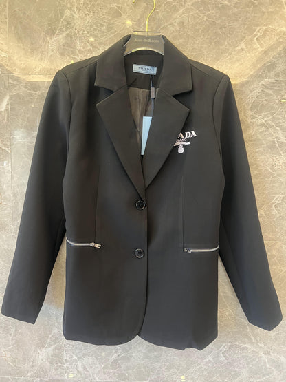 Prada women’s blazer with belt in black