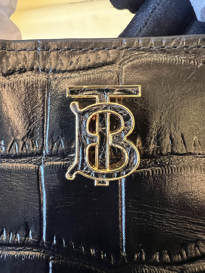 Burberry tote black crocodile skin