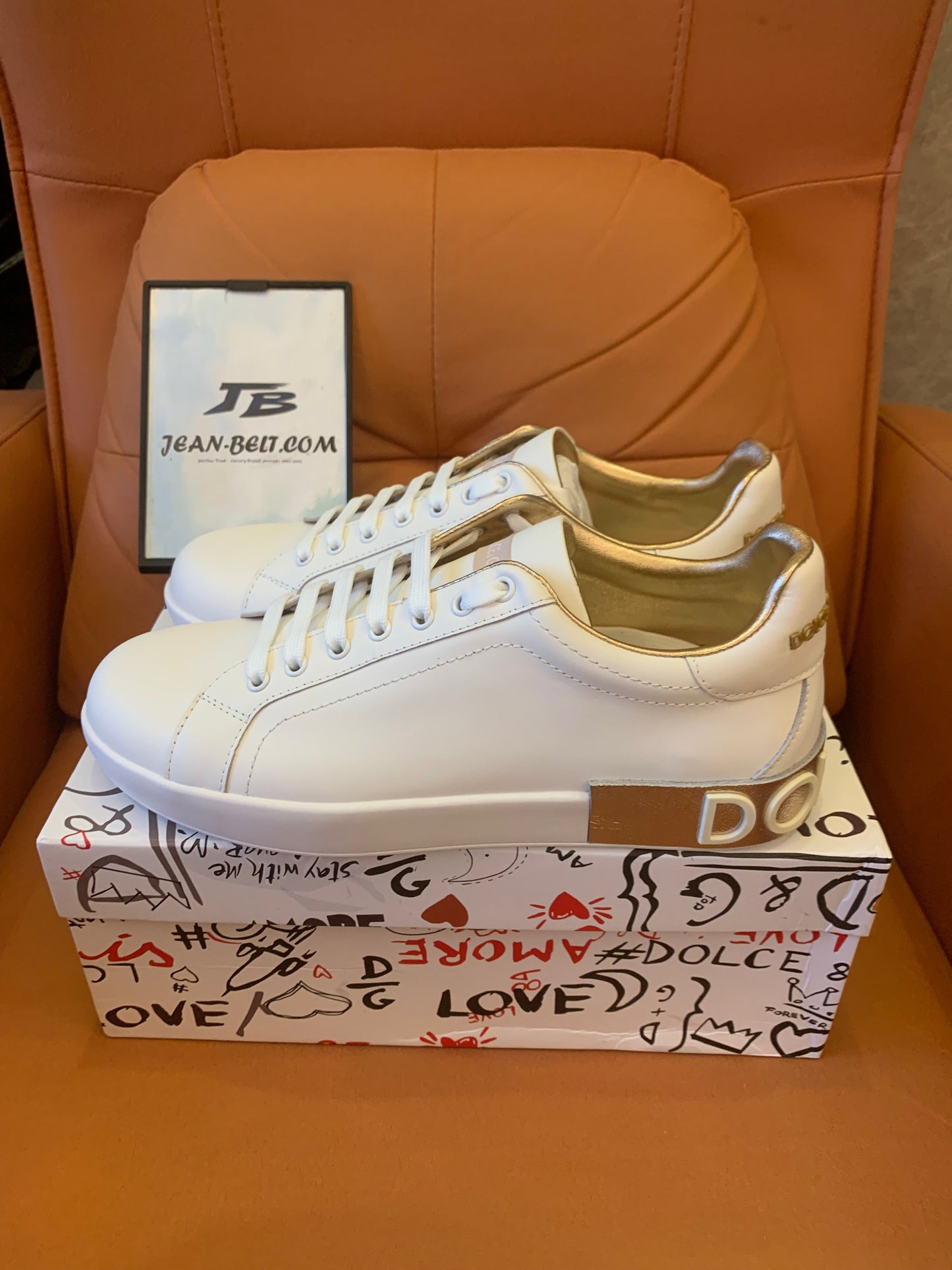 Dolce & Gabbana calfskin nappa Portofino sneakers