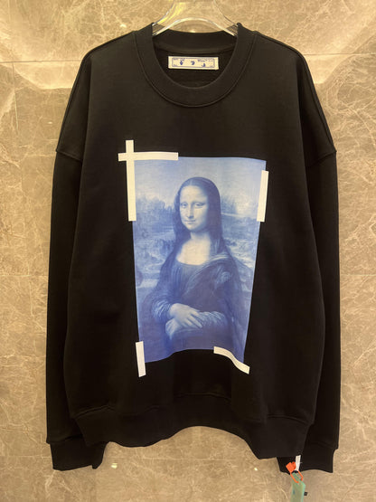 Off-White Mona Lisa print sweatshirt in black