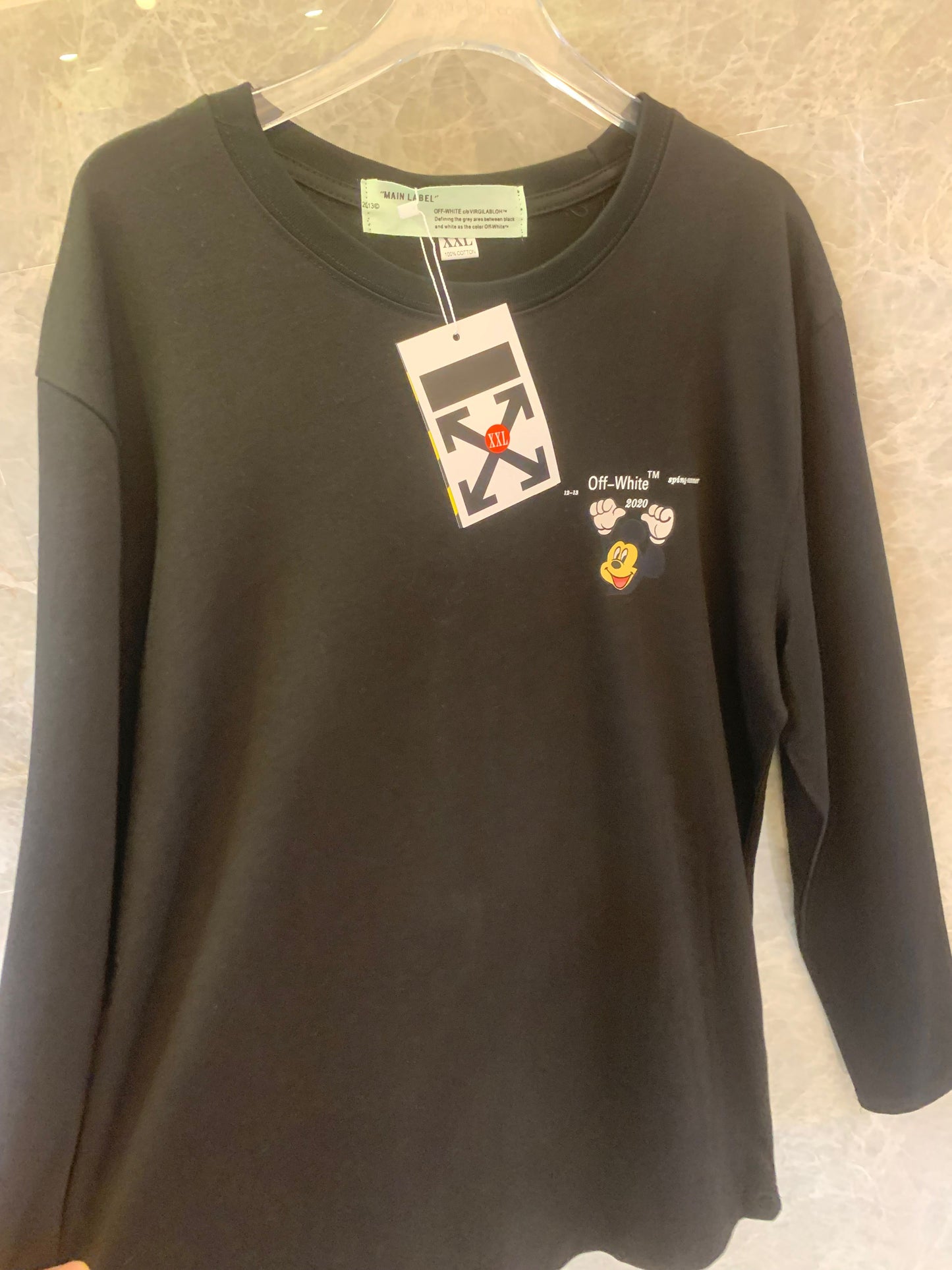 Off-White mickey mouse long-sleeve t-shirt