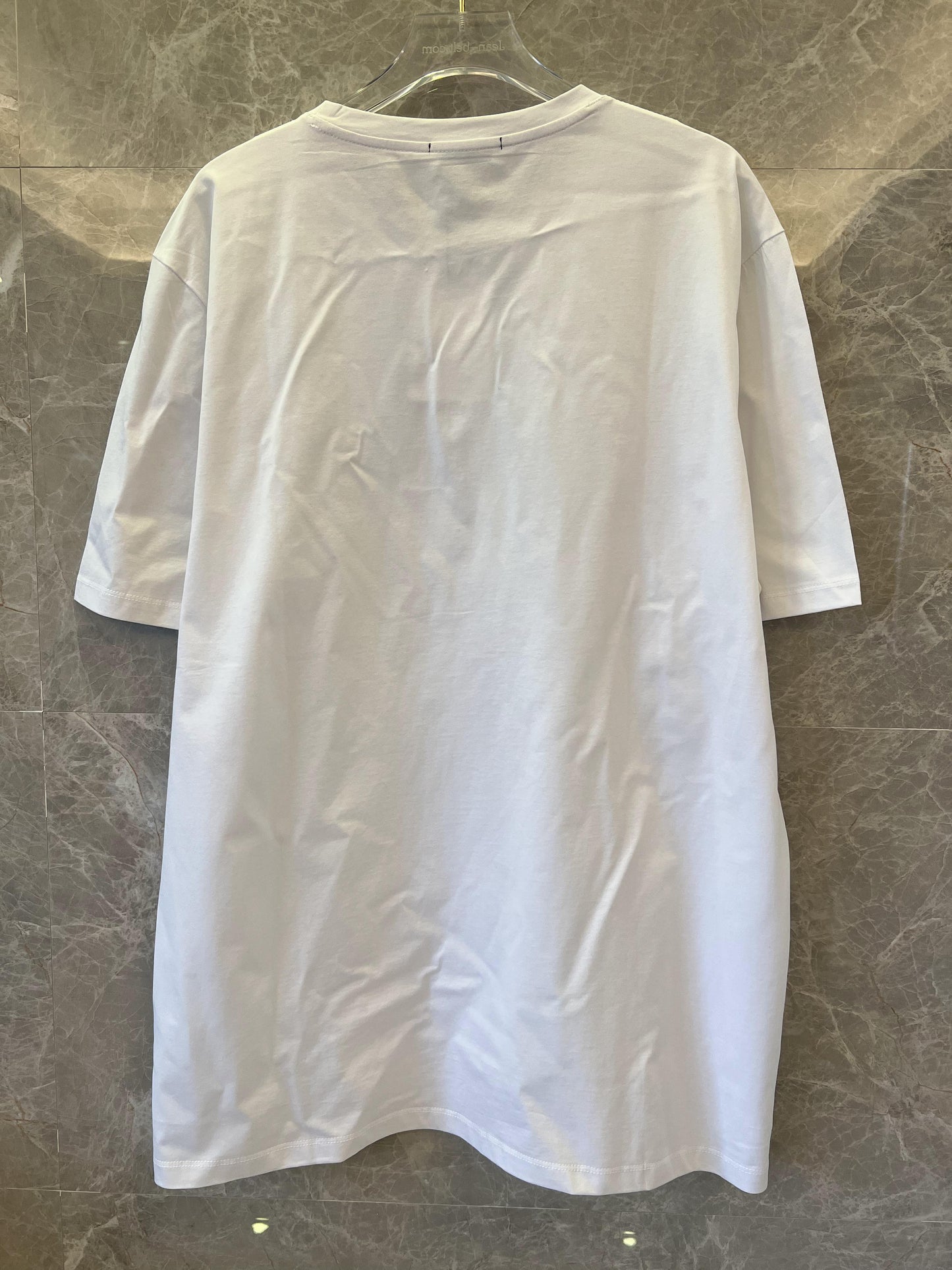 Balenciaga white Oversized t-shirt with holographic logo